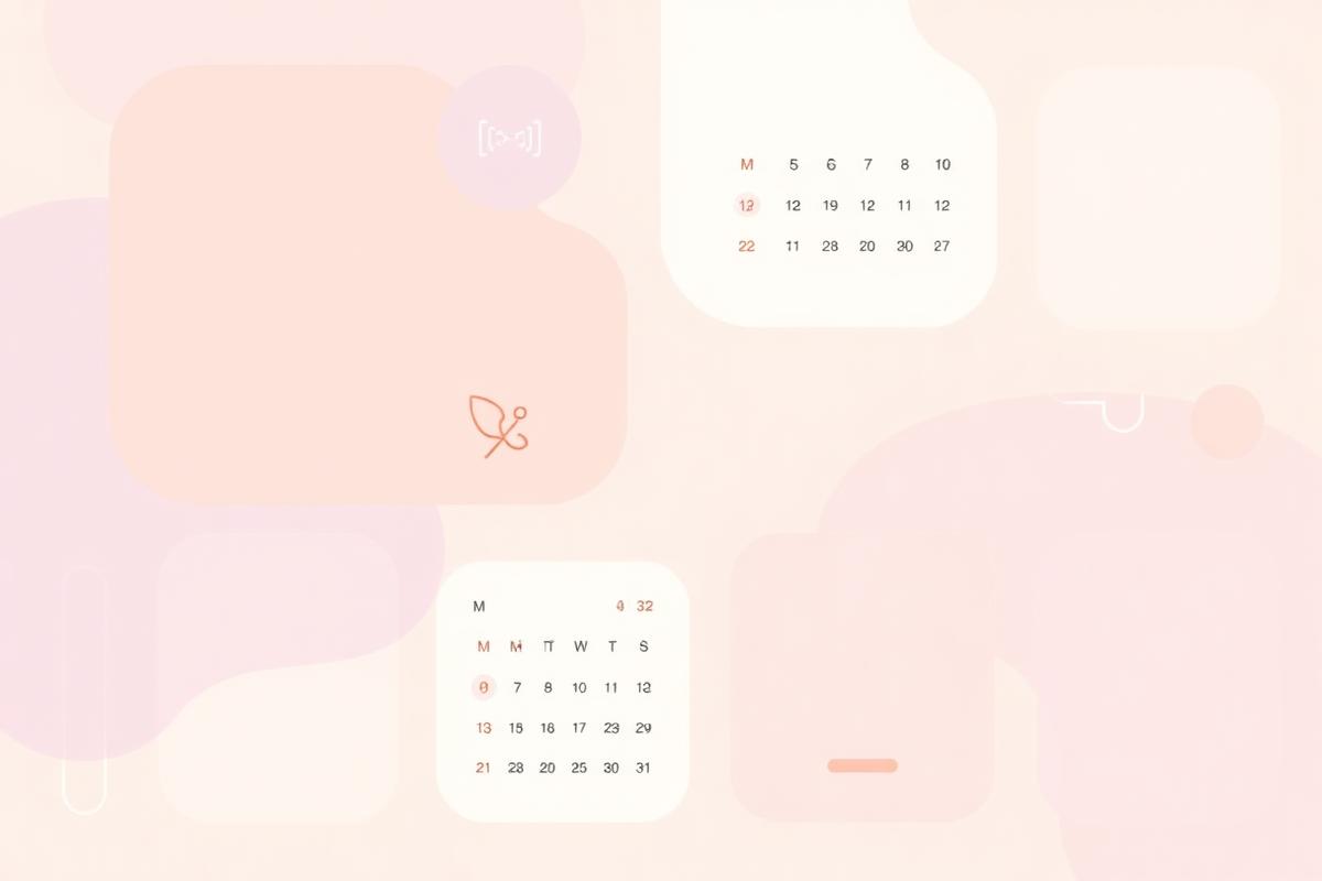 Illustration of a social media content calendar with engagement icons